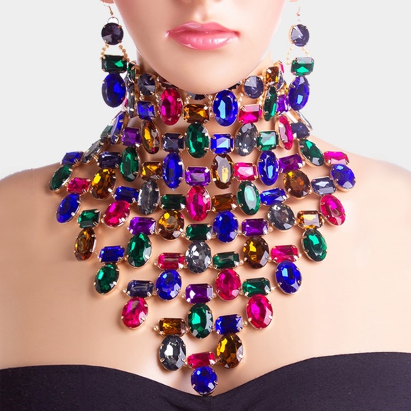 Jewelry - Gemstone Bandana Style Necklace Jewelry - Gemstone Bandana Style Necklace